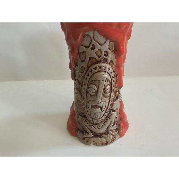Disney Polynesian Trader Sam's Grog Grotto 2nd Edition Orange Krakatoa Tiki Mug - Picture 2 of 5